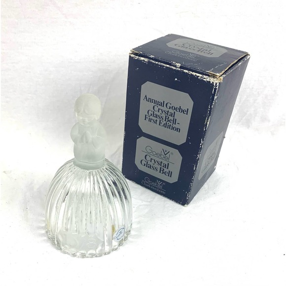 VTG Goebel Clear German Crystal Glass Bell 1978 Praying Choir Child Christmas - Picture 8 of 11
